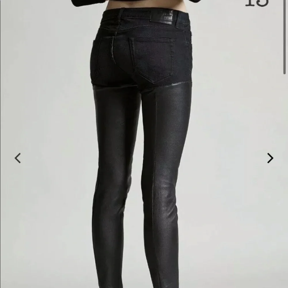 R13 Black Leather Chaps JEANS SIZE 24 $845. - Picture 3 of 12